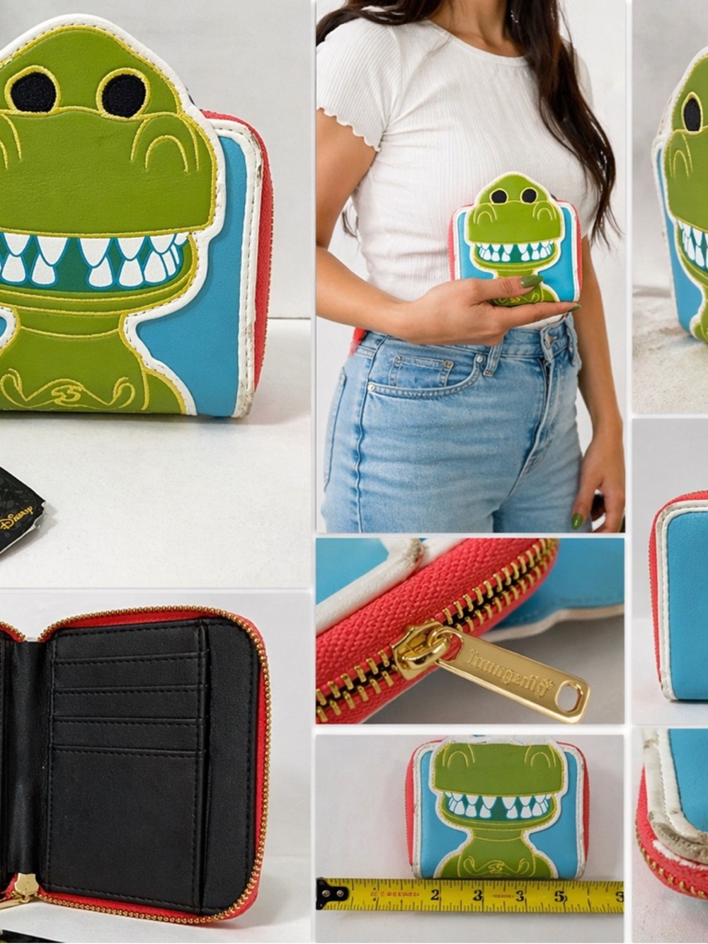 Disney Pixar Toy Story Rex Loungefly Zip Wallet Pop Exclusive